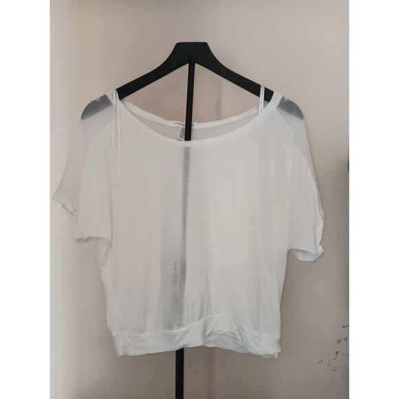 Ambiance Apparel junior girls size small chiffon blouse white, Sheer, NWT - Picture 1 of 5
